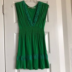 Gibson Green Top with Silk Trim Size Small